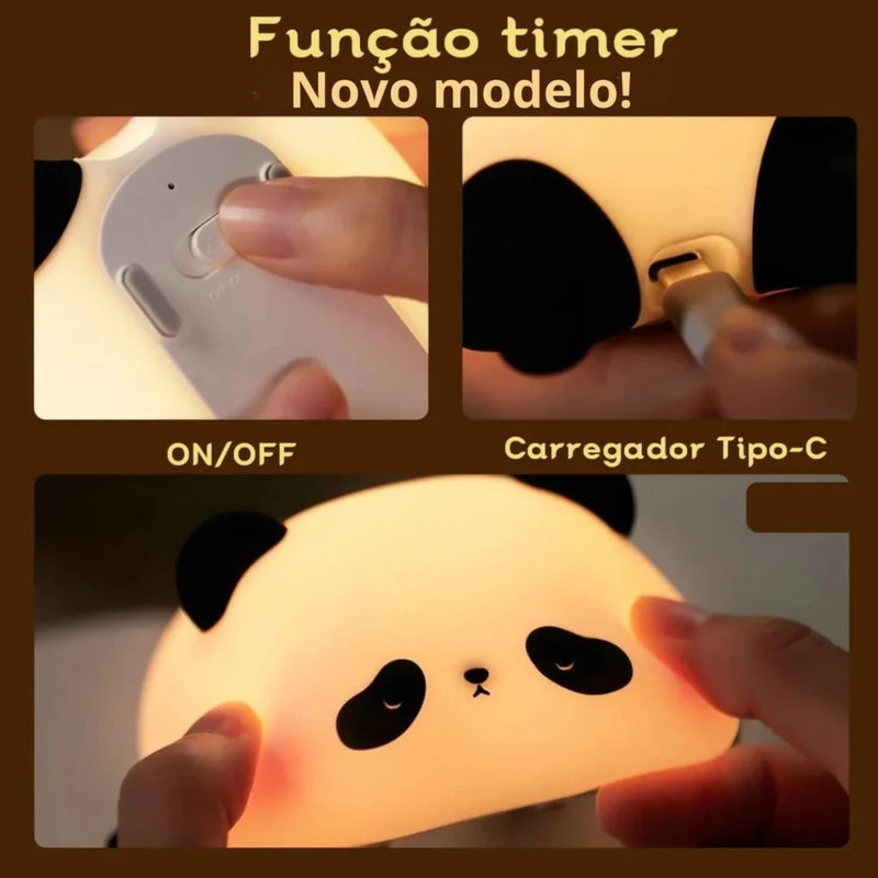 Luminaria Noturna Fofinha de Silicone Divertida